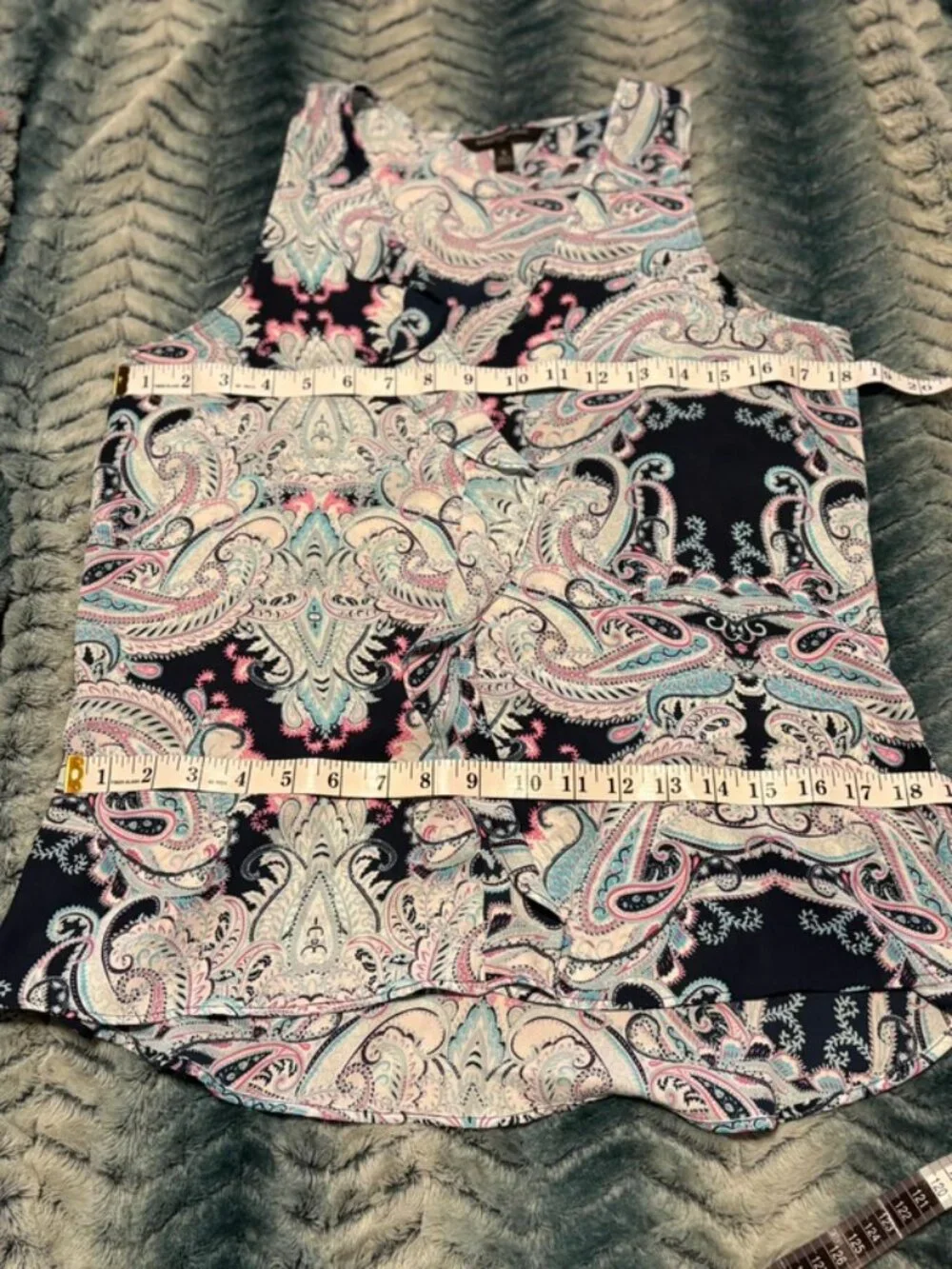 Banana Republic Paisley Sleeveless Ruffle Blouse - Size S